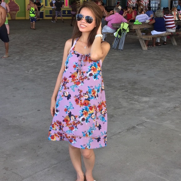 🔴SALES🔴Lily White Floral racerback summer dress - Picture 3 of 5